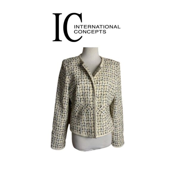 INC International Concepts Tweed Blazer. Sz 14P - Picture 1 of 4